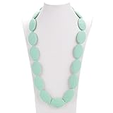 Consider It Maid Silicone Teething Necklace for Mom to Wear - FREE E-BOOK - BPA FREE and FDA Approved - Original (Mint)