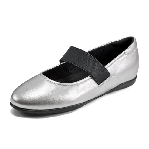 Rockport Women's Aver, Silver Leather, 6 Medium at Amazon