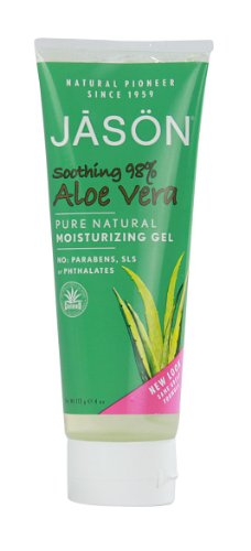 Jason Pure Natural Moisturizing Gel, Soothing 98% Aloe Vera, 4 Ounce (Pack of 6)
