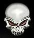 FineFun 2 Pcs New 3D Metal Skull Logo Emblem Sticker Car SUV Body Exterior Cover Fender Decals DIY Car-Styling 3D Stickers (Black)