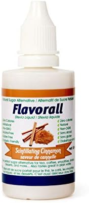 Flavorall Flavored Stevia 50 ML, Stevia Liquid Drops, Zero Calorie Sweetener, 100% Natural & Organic Liquid Stevia Drop, Sugar Substitute, 30 Flavors, Non GMO, Alcohol Free (Scintillating Cinnamon)