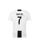 LONG-FER Juventus Ronaldo #7 Home Jersey Mens 2018/19 M