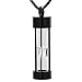 Oinsi Eternity Memory Hourglass Urn Necklace Cremation Jewelry Pendants for Women Men +Gift Box+Fill Kits (Black)
