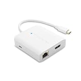Cable Matters USB-C to 4K HDMI Multiport Adapter (USB C Hub with HDMI 4K, 2X USB, Gigabit Ethernet, and 80W PD) USB-C and Thunderbolt 3 Port Compatible with MacBook Pro, Dell XPS and More in White