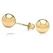 14k Yellow Gold Round Ball Stud Earrings Polished with Comfort Screw Backings (5mm)