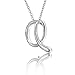 Bling Jewelry 925 Sterling Silver Letter Script Initial Pendant 18 inches