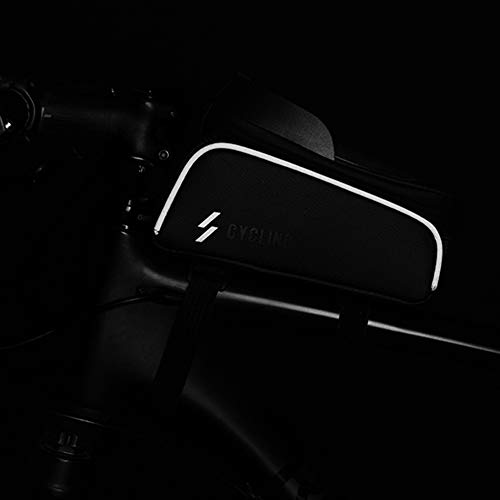 image for iBesi Bike Phone Case Bag, Waterproof Front Frame Bike Bag Top Tube Mo