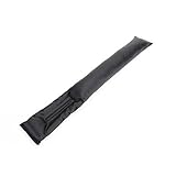 Foxpic 2pcs x Car Seat Gap Filler, Universal Car Vehicle Seat Hand Brake Gap Filler Pad Spacer Coverage Leakproof Soft Padding Interior Stopper Blocker Auto Cleaner Slot Plug PU Leather Black