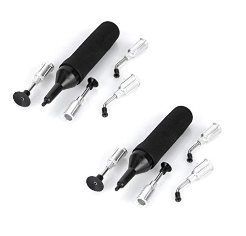 Timiy 2 Set IC Pick Up Vacuum Sucking Pen SMD Sucker Pick Up Hand Tool with 4 Size Suction Headers