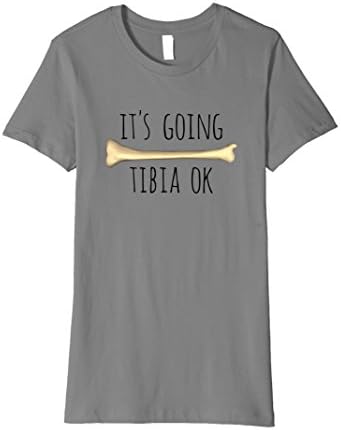 Womens It's Going Tibia OK Ringspun Tee Large Slate