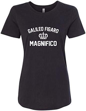 Galileo Figaro Magnifico with Freddie Crown Ladies Short Sleeve Queen Band Printed Graphic Tee Shirt