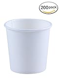 Gotopack 200 Pack 4oz Plain White Disposable Paper Cups Espresso Sampling Bathroom Cups
