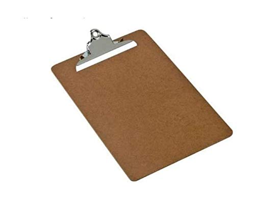 Pack Of 5 x Heavy Duty Clip Smooth Masonite A4 Clipboards