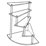 Acrylic Spiral Stairway Display Steps