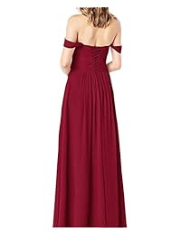 Dymaisei - Vestido plisado de gasa para damas de honor, vestido de boda, fiesta de noche