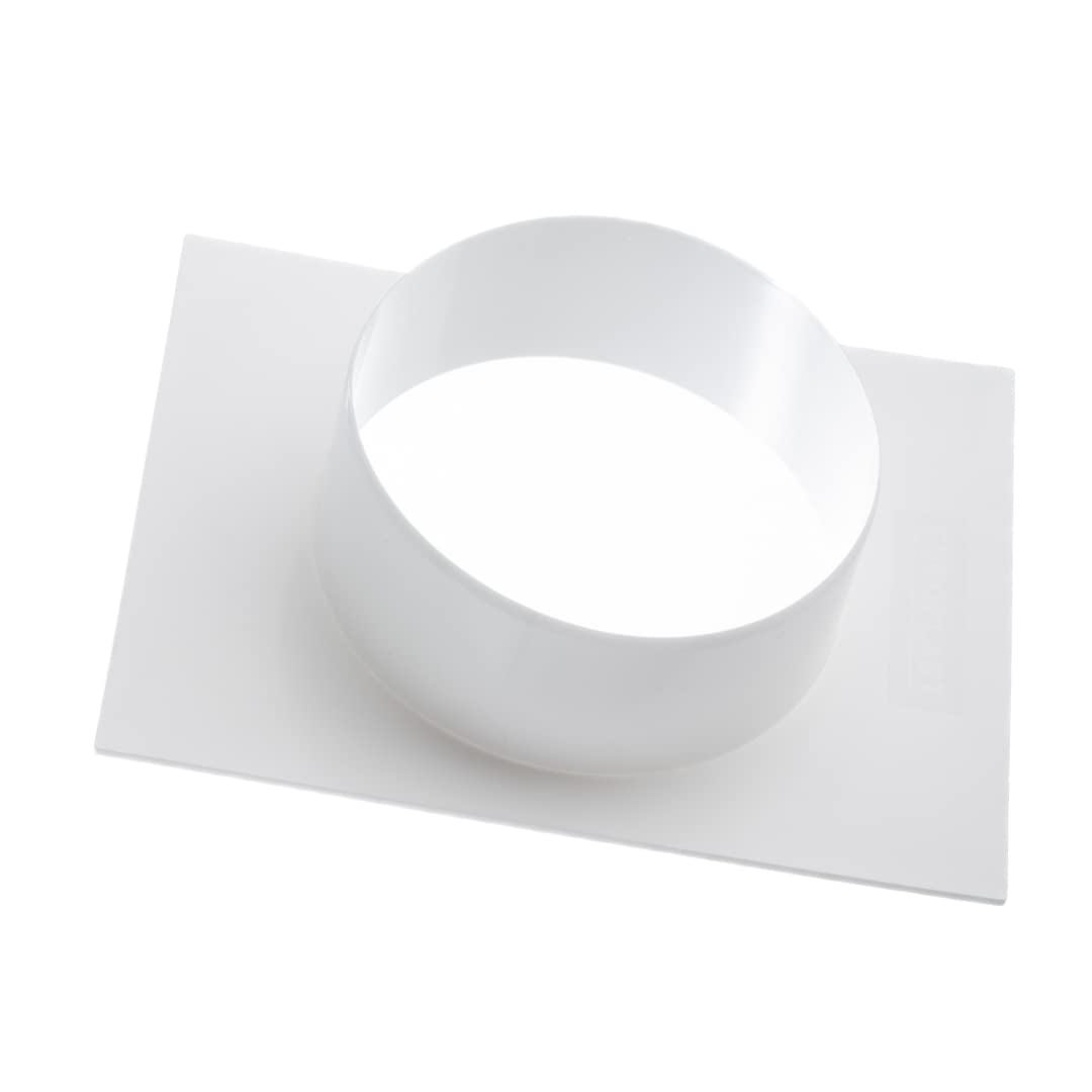 EUROPLAST 150mm / 6 Inch Straight Duct Connector with Flange - Round PVC Ducting - Ventilation Pipe - Wall Plate