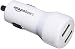 AmazonBasics Dual-Port USB Car Charger Adapter for Apple and Android Devices, 4.8 Amp, 24W, White
