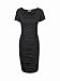 Blooming Jelly Women's Stretch Ruched Bodycon Midi Dress Party, Size X-Large, Black