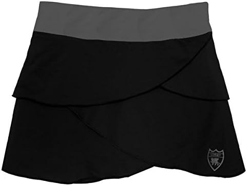 Loriet Girls Monaco Performance Skorts Black/Grey Large