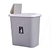 KARYHOME Hanging Trash Can,Small Cabinet Kitchen Trash Can, Garbage Can for Kitchen Cupboard with Automatic Return Lid,Grey