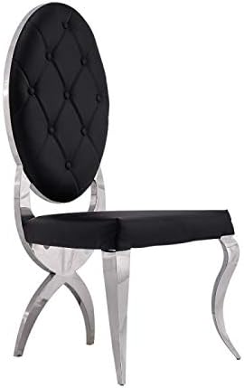 Hg Royal Estates Coffee Koniglich Chesterfield Ohne Armlehnen Designer Esstischstuhl Esszimmerstuhl Essstuhl Esszimmer Stuhl Edelstahl Schwarz Kunstleder Amazon De Kuche Haushalt