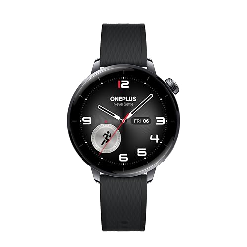 OnePlus Watch 3 43mm Acero negro, WearOS, Acero negro, 32GB de almacenamiento, 60h de duración de la batería, Bluetooth, Navegación GPS, Cara redonda, Pantalla de 1,32 pulgadas