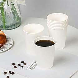 RACETOP [1000 pack] 8 oz Paper Coffee Cups