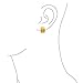 Casual Twisted Grooved Cable Rope Stripe Wide Half Hoop Clip On Earrings For Women Non Pierced Ears Gold Tone Plated