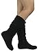 Wells Collection Womens Boots Soft Slouchy Flat to Low Heel Under Knee High