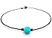 Suyi Women Choker Genuine Leather Turquoise Pearl Choker Necklace with Turquoise 16