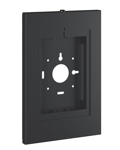 conecto Wall Mount for Tablet, Lockable Steel Enclosure for Tab A 10.1 (2019)/Tab A7/S6 Lite 10.4/10.5"/11, iPad 5/6/7/8/9, iPad Air 9.7" 10.5" 10.9" iPad Air 9.7" 10.5" 11, Black