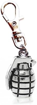 Heavens JewelrySMALL HAND GRENADE BOMB JEWELRY CHARM FOR YOUR PETS DOG CAT COLLAR, ZIPPER PULL PURSE, WALLET, LEASH, JOB LANYARD, DIY PROJECT, ETC.