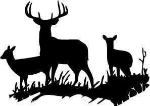 Silver 17'' X 24'' BUCK DEER DOE HUNTING Vinyl Wall Decals Quotes Sayings Words Art Decor Lettering Vinyl Wall Art Inspirational Uplifting