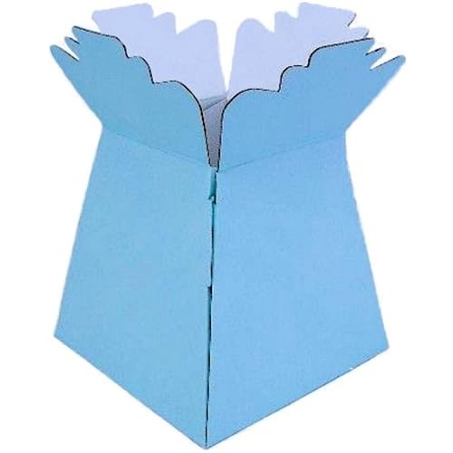Inerra Florist Boxes Living Vases for Flowers and Bouquet Box Making - Pack of 5 (Light Blue)