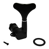 Musiclily Individual Bass Sealed Tuning Pegs Keys Machine Head Tuners Left Hand for Gotoh Style Bass,Black