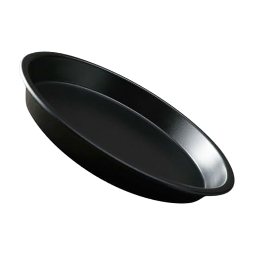 Ipetboom Thickened Carbon Steel Round Pizza Pan Non Stick Bakeware for Even Heat Distribution Slip Edge Versatile Baking Supply for Kitchen and Restaurant Use
