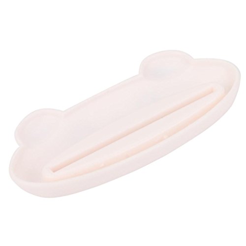 HOT Toothpaste Tube Squeezers,Bathroom Home Tube Rolling Holder Easy Cartoon Toothpaste Dispenser (White)