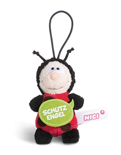 NICI Ciondolo Coccinella Angelo Custode 8 cm con Passante Rosso e Nero 44861
