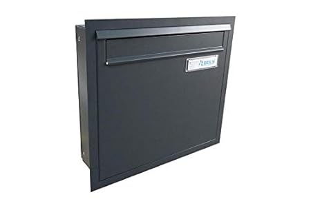 A-03 Anthrazit Zaun Durchwurfbriefkasten (RAL 7016) - LETTERBOX24.de
