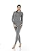 Thermajane Long Johns Thermal Underwear for Women Fleece Lined Base Layer Pajama Set Cold Weather (Medium, Grey)