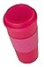 Copco Acadia Double Wall Insulated Travel Mug with Non-Slip Sleeve, Translucent Pink