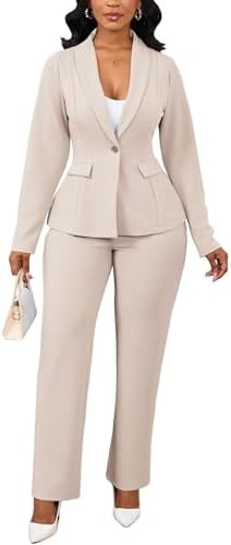 Amazon.com: Plus Size Women Suits Business Suits for Women Womens Tuxedos  Womens 2 Piece Outfits Suit Set Casual Wedding Khaki : Clothing, Shoes &  Jewelry