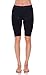 Emmalise Women's Capri 17 in Knee Length Bermuda Seamless Legging - Black, Plus Size