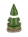 GlitZGlam Zen Gnome and Zen Frog - Namaste– Tranquility and Peacefulness for Your Fairy Garden and Garden Gnomes A Large 9¼ Inches Tall Miniature Gnome Figurine