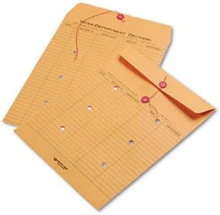Quality Park Light Brown Kraft String & Button Interoffice Envelope ENVELOPE,DEPT,10X13,TIE (Pack of2)