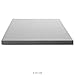 Lucid 3 Inch Mattress Topper Twin – Memory Foam – Bamboo Charcoal Infusion – Cooling Ventilation – Hypoallergenic – CertiPur Certified Foam, White and Grey