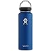 Hydro Flask Water Bottle - Stainless Steel & Vacuum Insulated - Wide Mouth with Leak Proof Flex Cap - 40 oz, Cobalt primary