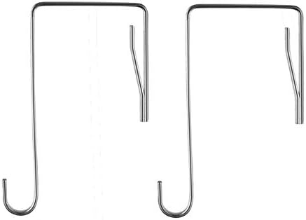 Adhesive Hook Coersd2Pcs Stainless Steel Over The Door Hook Storage Hanger Flower Basket Holder for bathrooms, Living Rooms, garages