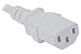 SF Cable 6ft Standard Computer Power Cord NEMA 5-15P to IEC 320 C13-18 AWG Replacement AC Power Cable for PC or Monitor - 125V, 10A, White