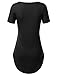 URBANCLEO Womens Side Slit Casual Beach Mini T Shirt Dress Jersey eLong Tshirts